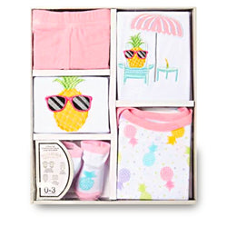 Baby Newborn Girl 5 Piece Gift Set - Summer collection